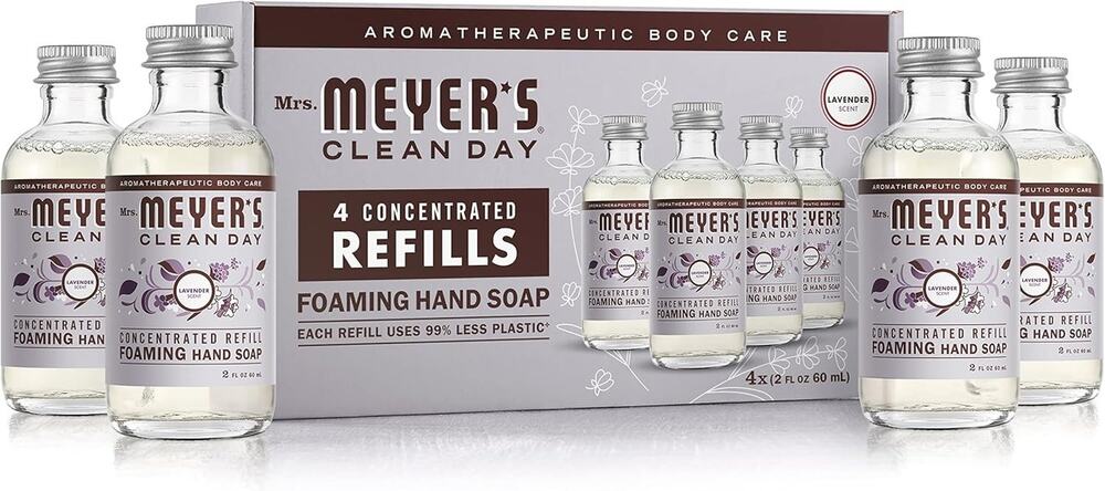 Mrs. Meyer's Clean Day Lavendar Scent Foam Hand Soap Refill 2 FL Oz 4 Pack